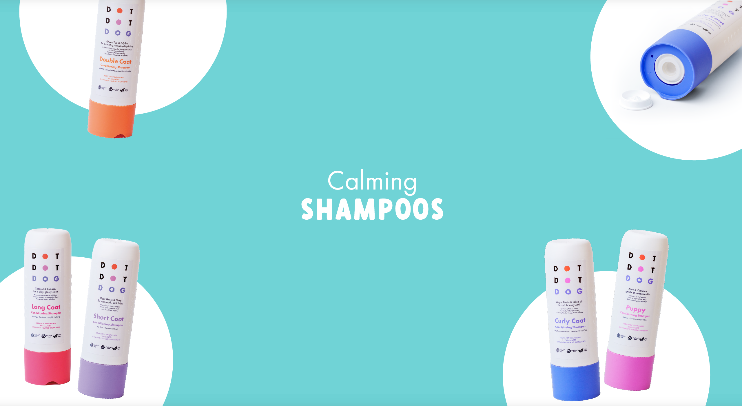 Calming shampoo for anxious dogs. Vegan Prebiotic Conditioning Dog Shampoos perfect for smelly dogs